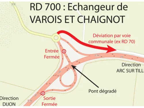 La date de fin des travaux du pont de l’échangeur à...