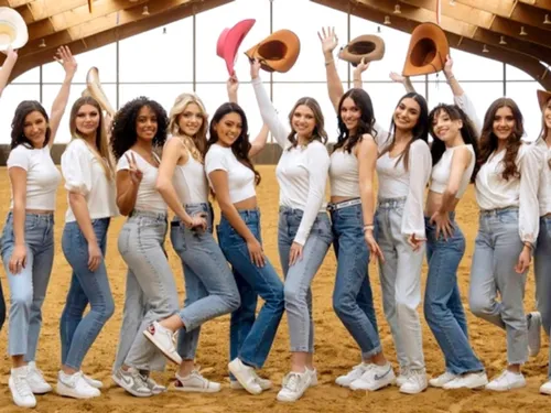 Un défilé des candidates à Claye-Souilly avant l'élection de Miss...