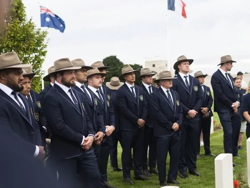 L'équipe australienne de rugby était en visite dans la Somme ce...