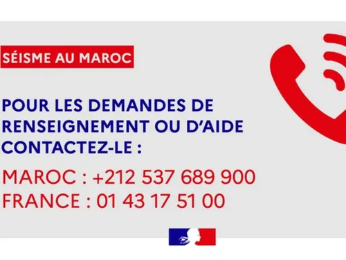 La France est prête à apporter une aide matérielle et humaine au Maroc