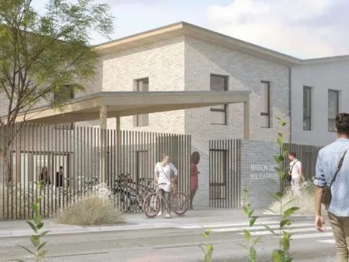La construction de la future Maison départementale des solidarités...