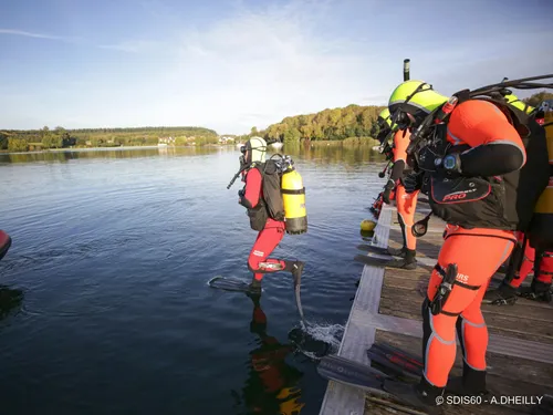 Les plongeurs du SDIS de l'Oise se préparent en conditions réelles