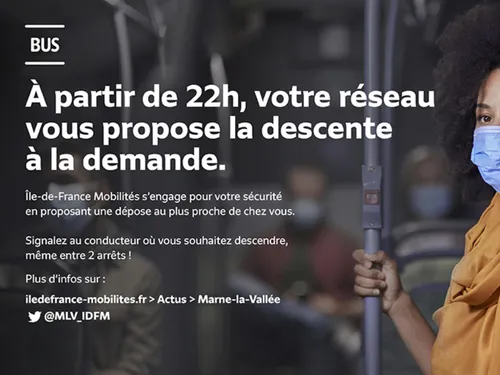La descente à la demande déployée dans les bus de Marne-la-Vallée