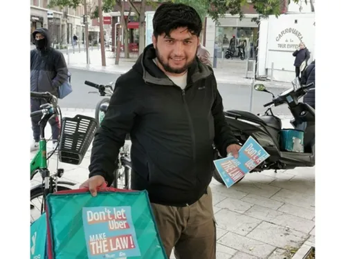 Des livreurs de repas ont fait escale à Amiens lundi