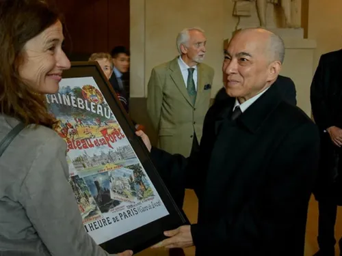 Le roi du Cambodge était au château de Fontainebleau jeudi