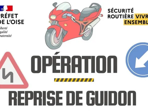 Les motards de la gendarmerie de l'Oise vont aider les pilotes à la...