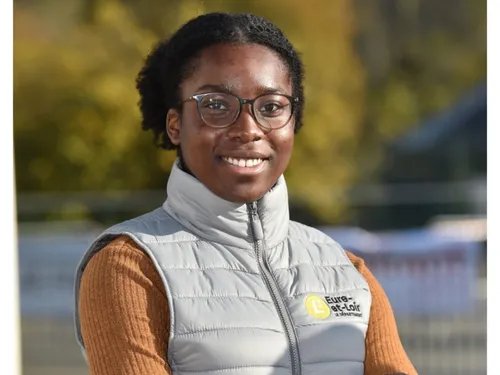 Le conseil départemental d'Eure-et-Loir derrière une athlète 