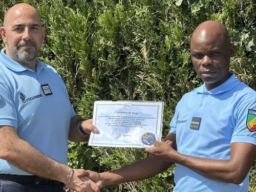 Deux gendarmes congolais en immersion en Seine-et-Marne 