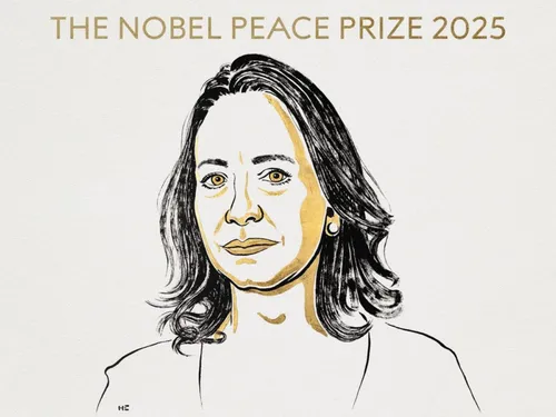 Le prix Nobel de la paix 2025 attribué ce matin à Oslo à María...