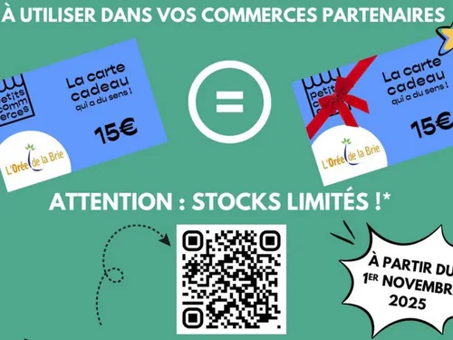 Les cartes cadeaux 100% locales sont de retour à Varennes-Jarcy