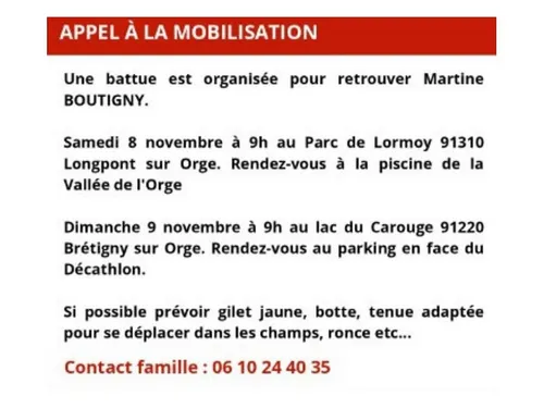 Linas : la mobilisation se poursuit pour retrouver la femme disparue