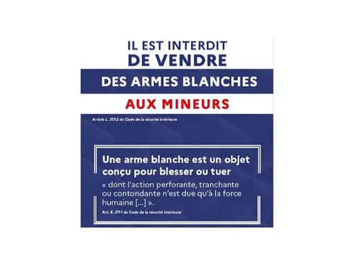 La réglementation des armes blanches évolue dans le département...