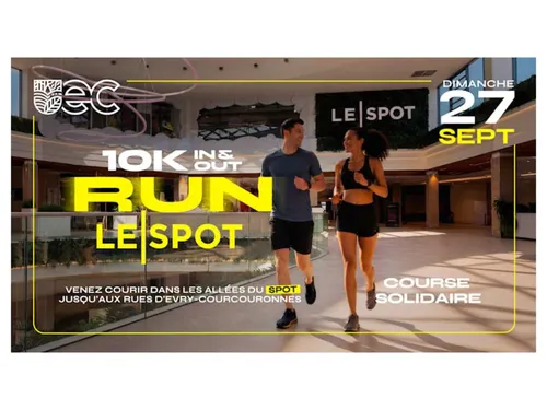 Une course à pied dans un centre commercial à Evry-Courcouronnes