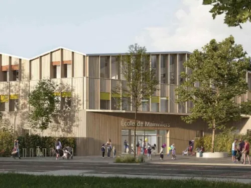 À Mainvilliers, le futur groupe scolaire prend forme avenue de la...