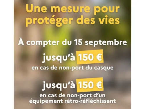 Le casque et le gilet jaune obligatoires dès ce mardi dans les...