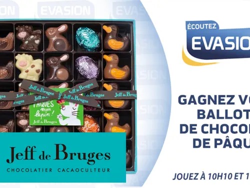 GAGNEZ VOTRE BALLLOTIN DE CHOCOLATS JEFF DE BRUGES