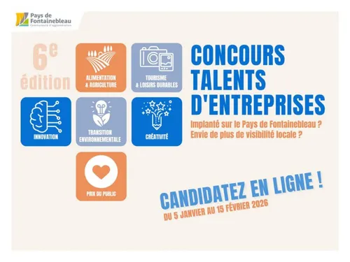 Le Pays de Fontainebleau recherche ses Talents d'Entreprises 2026