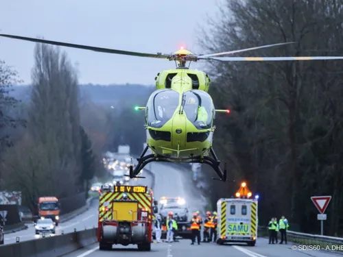 Très grave accident sur la D1016 à Cauffry