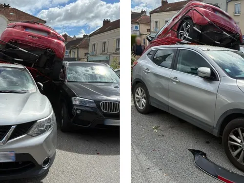 Un accident rocambolesque ce mardi matin à Saint-Germain-sur-Morin