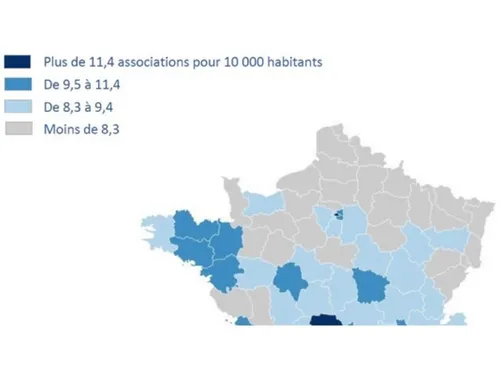 Les créations d'associations assez peu nombreuses l'année dernière...