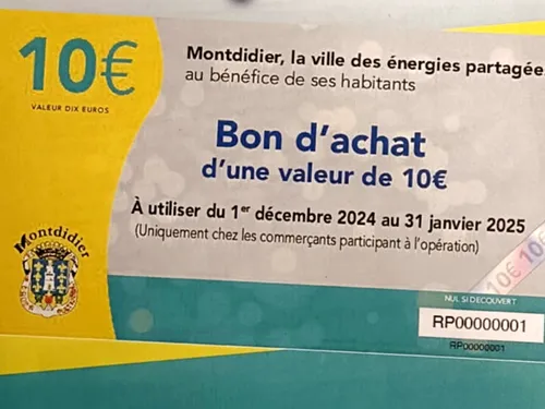Des bons d'achats de 100 euros distribués à Montdidier