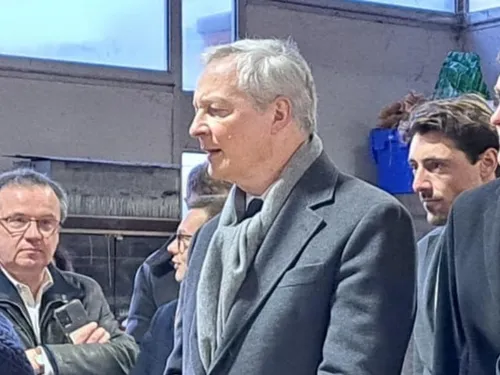 Bruno Le Maire en visite en Essonne ce matin