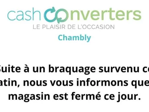 Une boutique d'occasion à Chambly dévalisée par des malfaiteurs armés