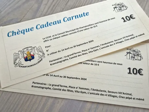 Habitants de Chartainvilliers, des chèques cadeaux vous attendent 