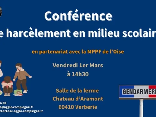 Le harcèlement scolaire sujet d'une conférence à Verberie cette...