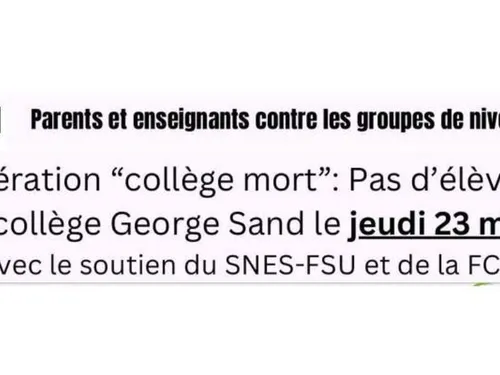La mobilisation contre la réforme du collège se poursuit en...