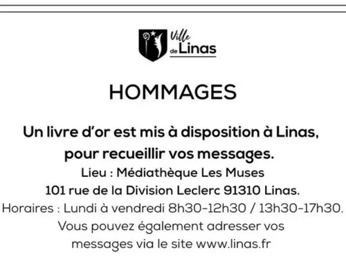 Linas s’est recueilli hier en mémoire de son maire