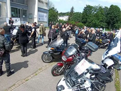 Des motards mobilisés ce mardi après-midi à Beauvais