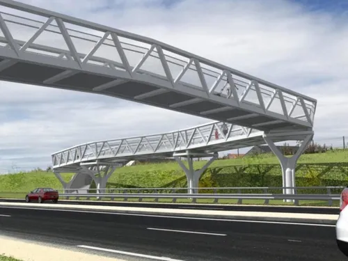 Bientôt une passerelle au-dessus de la RD1605 à Melun