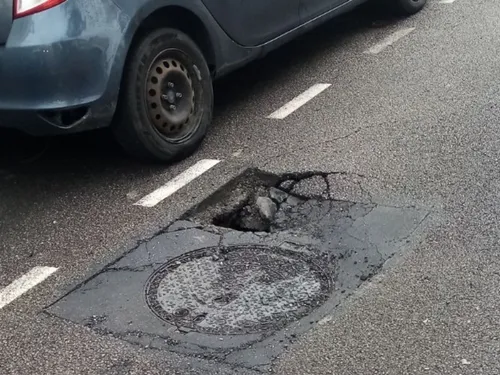 La chaussée s'affaisse dangereusement à Triel-sur-Seine 