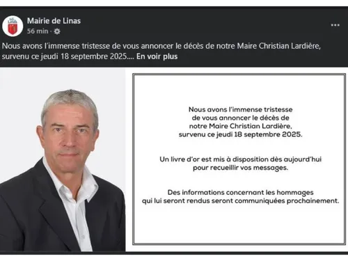 Linas : le maire Christian Lardière est décédé