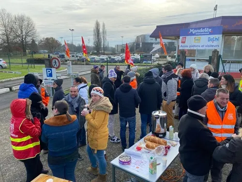 A La Haye-Fouassière, les personnels de LU débraient pour les salaires