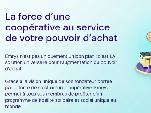 Pouvoir d'achat : la coopérative Emrys vous permet d'économiser...