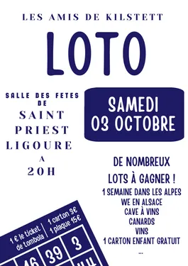 Loto à Saint Priest Ligoure