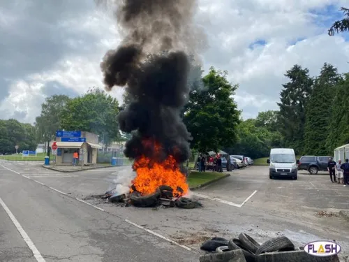 Grève à l'abattoir de Limoges 