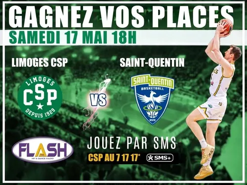 Basket : Gagnez vos places pour Limoges CSP / Saint Quentin