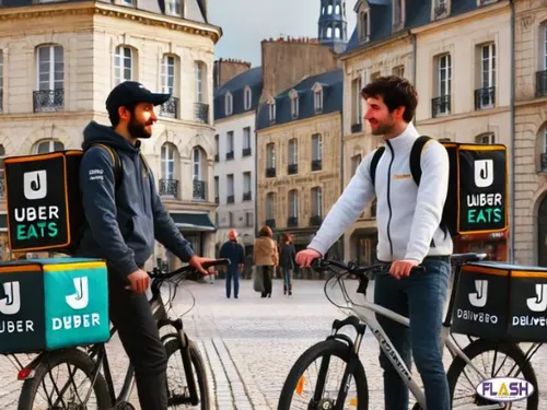 Livreurs Uber et Deliveroo interdits au centre-ville de Limoges  