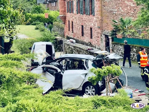 Corrèze : Une voiture électrique prend feu à Collonges-la-Rouge