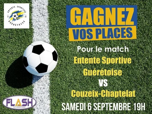 Gagnez vos places pour l'Entente Sportive Guérétoise contre...