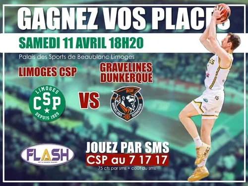Basket Betclic Elite : Gagnez vos places pour Limoges CSP / Gravelines Dunkerque