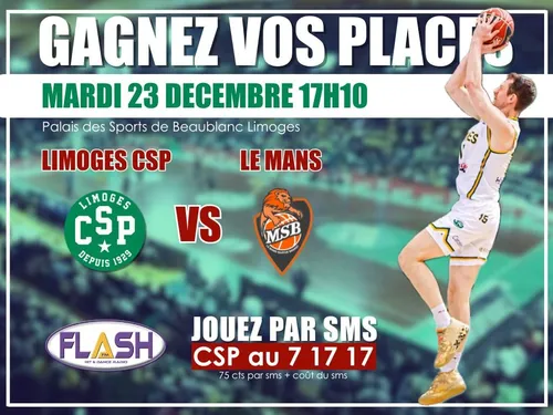 Basket Betclic Elite : Gagnez vos places pour Limoges CSP / Le Mans