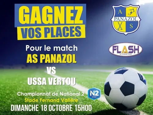 AS Panazol – USSA Vertou : gagnez vos places avec Flash FM