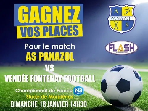 Gagnez vos places pour le match AS Panazol Football / Vendée...