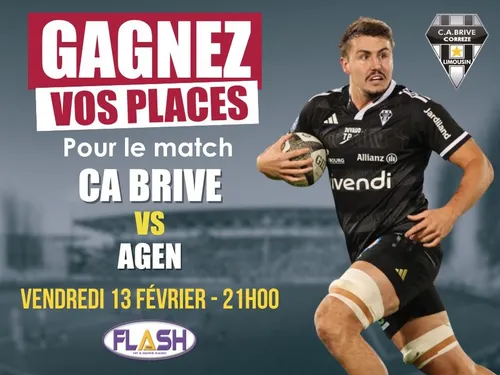 Gagnez vos places pour CA Brive contre Agen