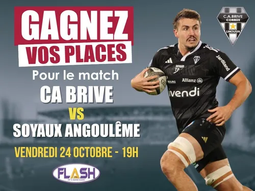 Gagnez vos places pour CA Brive contre Soyaux-Angoulême