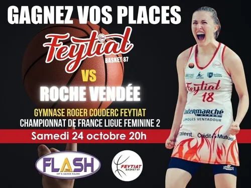 Gagnez vos places pour Feytiat Basket 87 – Roche Vendée